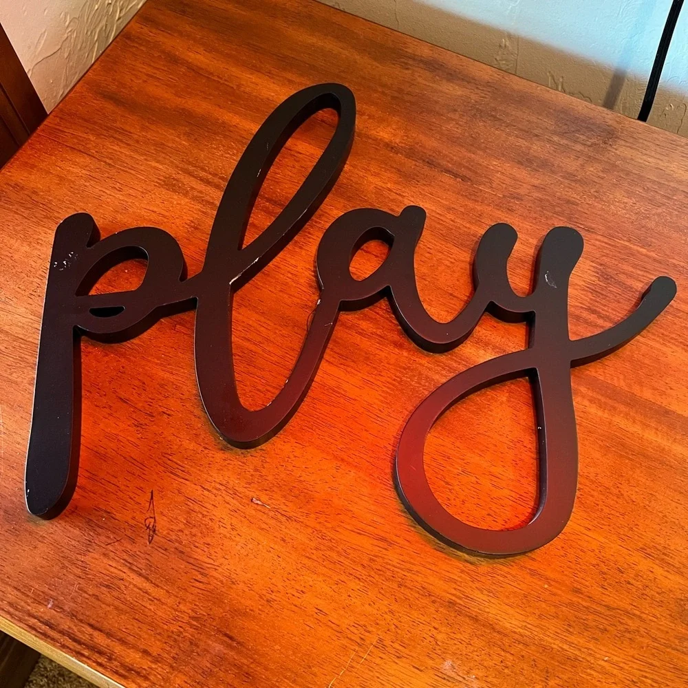 Wooden Play Sign